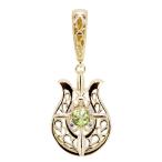ペンダントトップメンズ喜平用100g用馬蹄ネックレストップのみペリドット8...