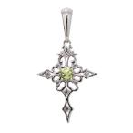 ペンダントトッププラチナ喜平用100g用メンズペリドットネックレスクロスト...