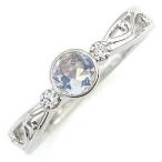 ロイヤルブルームーンストーン指輪リング一粒10金