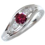 ルビーリング指輪一粒10金7月誕生石