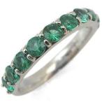 ファランジリングエタニティーリングエメラルド指輪18金ハーフエタニティリング