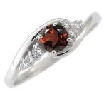 ガーネットリング指輪一粒リング1月誕生石10金