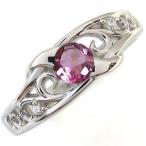 プラチナリングピンクトルマリン指輪一粒唐草リングクリスマスポイント消化