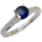 サファイアリングハーフエタニティーリング指輪大粒10金