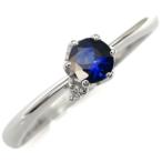 ファランジリングプラチナピンキーリングサファイア指輪シンプルリングクリスマ...