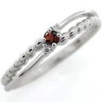 ファランジリングガーネット指輪シンプルリングピンキーリングシルバーアクセサリー