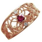 ルビーリング唐草指輪アラベスクリング18金リング