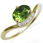 ペリドット指輪大粒一粒k18ペリド...