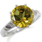 大粒シトリンリングK18蔦シトリン指輪