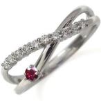 ファランジリングルビー指輪18金ピンキーリング