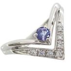 タンザナイトリングV字リングK10指輪