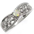 プラチナオパールリングアラベスク唐草指輪縄ロープリングクリスマスポイント消化