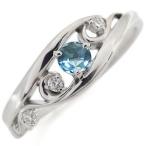 ブルートパーズ指輪レディースsv唐草アラベスクリング