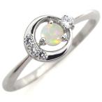 プラチナオパール指輪リング月モチーフレディース人気リングクリスマスポイント消化