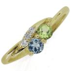 シンプルリングペリドット指輪10金...