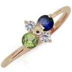 サファイア指輪シンプルリングエレガントリング10金