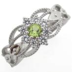プラチナ取り巻きリングペリドット指輪アンティーククリスマスポイント消化