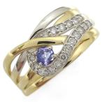 タンザナイト指輪18金プラチナコンビリングラインリングクリスマスポイント消化