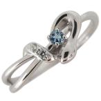 アクアマリンサンタマリア指輪蛇へびシルバーリングヘビモチーフレディース