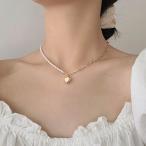 Yahoo! Yahoo!ショッピング(ヤフー ショッピング)ネックレス レディース アクセサリー アクセ ハーフ パール チェーン アシンメトリー 韓国 ファッション