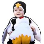 sac taske 子供 ペンギン 着ぐるみ ハロウィン コスプレ 赤ちゃん キッズ 仮装 衣装 (Mサイズ)