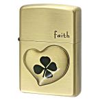 Zippo ジッポ ジッポー ライター ウィニング・本物四つ葉のクローバー 真鍮古美 Faith 誠実