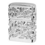 ショッピングzippo Zippo ジッポライター アラベスク 唐草 メタル ジャケット 銀メッキ Metal Jacket ARABESQUE 2NMJ-DEVIL20