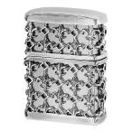 ショッピングzippo Zippo ジッポライター ユリ メタル ジャケット 銀メッキイブシ Metal Jacket YURI 2SIMJ-YURI20