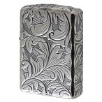 Zippo ジッポライター アーマー ARMOR 5面立体 NC彫刻 リーフ 葉 銀いぶし 5NC-LEAF S