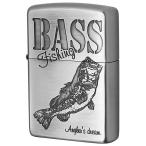 Zippo ジッポライター 釣り 魚 バス BASS 釣道 ニッケル古美 Fishing way ブラックバス