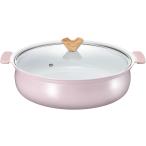 ショッピングIH対応 coronto -コロント- IH対応 セラミックコーティング卓上鍋 28cm ピンク 正規品