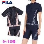 フィットネス水着 レディース セパレート 袖付き 【FILA(フィラ)】 ファスナー めくれ防止 女性 9/11/13号 M/L/LL