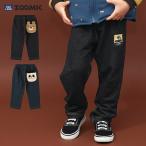 キッズ 10分丈パンツ ニットデニム 子供服 ボトムス 男の子 裏毛 くま パンダ 女の子 起毛なし ZOOMIC ズーミック ベビー アニマル 動物 パトカー ポケット