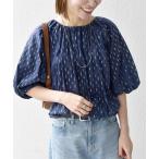 「SHIPS any」 半袖ブラウス ONE SIZE ネイビー レディース