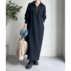 「DouDou」 長袖ワンピース TM ブラック レディース