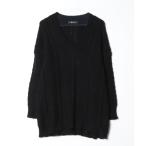 [NANO universe] длинный рукав вязаный FREE черный женский 