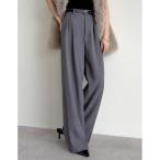 ショッピングリエディ 「Re:EDIT」 スラックス TALL チャコールグレー レディース