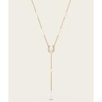 ショッピングネックレス ネックレス 「公式」「スワロフスキー」Symbolica Y字型ネックレス， クリスタル・パール， パヴェ， 蹄鉄， ホワイト， ローズゴールドトーン