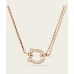 ネックレス 「公式」「スワロフスキー」Symbolica ペンダント， パヴェ， 蹄鉄， ホワイト， ローズゴールドトーン・プレーティング レディース