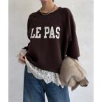 tシャツ 「WEB限定」袖リブダンボールロゴトップス レディース