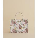ショッピングガーデン ハンドバッグ フラワーガーデン柄ゴブランスクエアトートバッグ