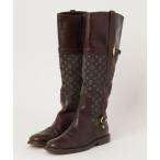 「LOUIS VUITTON」 ロングブーツ 34.5 ブラウン レディース
