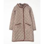 ショッピングラベンハム 「LAVENHAM」 キルティング中綿コート 36 グリーン レディース