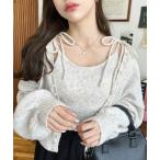 [moment+] вязаный ансамбль M серый женский 