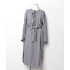 ショッピングリボン 「Drawer」 リボン長袖ワンピース 38 グレー レディース