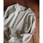 「soulberry」 長袖ブラウス M ホワイト×ネイビー レディース