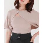 [archives] вязаный ансамбль MEDIUM розовый бежевый женский 