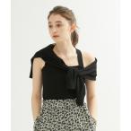 [Rouge vif Anna] вязаный ансамбль свободный черный женский 