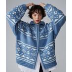 ショッピングカウチン 「ONCILY」 ニットカーディガン LARGE ブルー メンズ