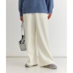 ショッピングコーデュロイ パンツ 「HONEYSUCKLE ROSE」カットコーデュロイ 裏起毛イージーワイドパンツ (セミワイドシルエット / 上品な凹凸感 / リラックスフ